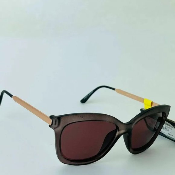 SG00284 Foster Grant Polarized Maxblock Rose Gold Cat-Eye Matte Brown Womens - Picture 3 of 8